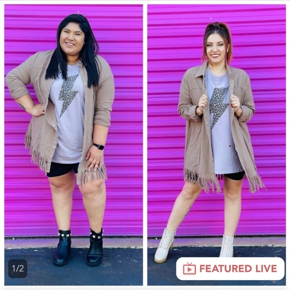 easel Tops Easel Lilac Lightning Bolt Shirt Poshmark